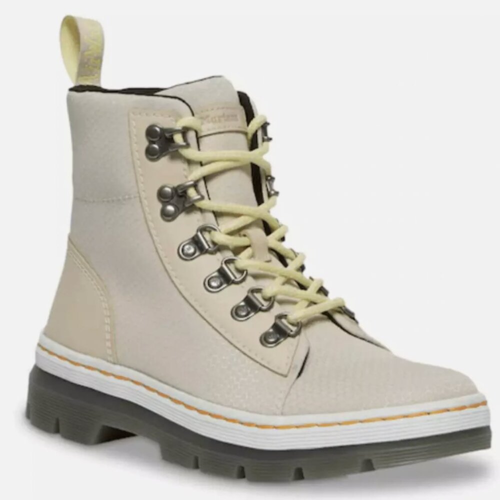 Dr. Martens Women's Combs W 6 Eyelet Combat Boots Parchment Beige 40/60 Size 10